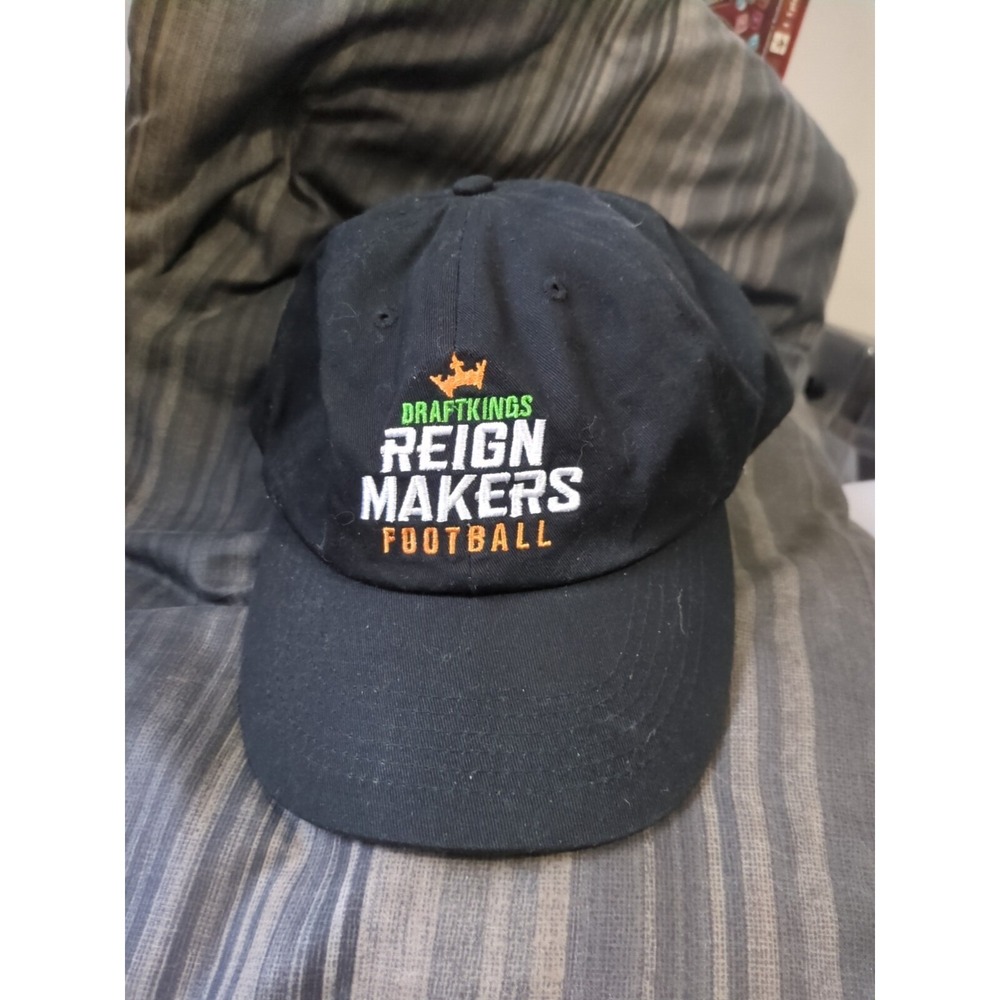 Draft Kings Reign Makers Football Black Hat Adult Adjustable Cap B62